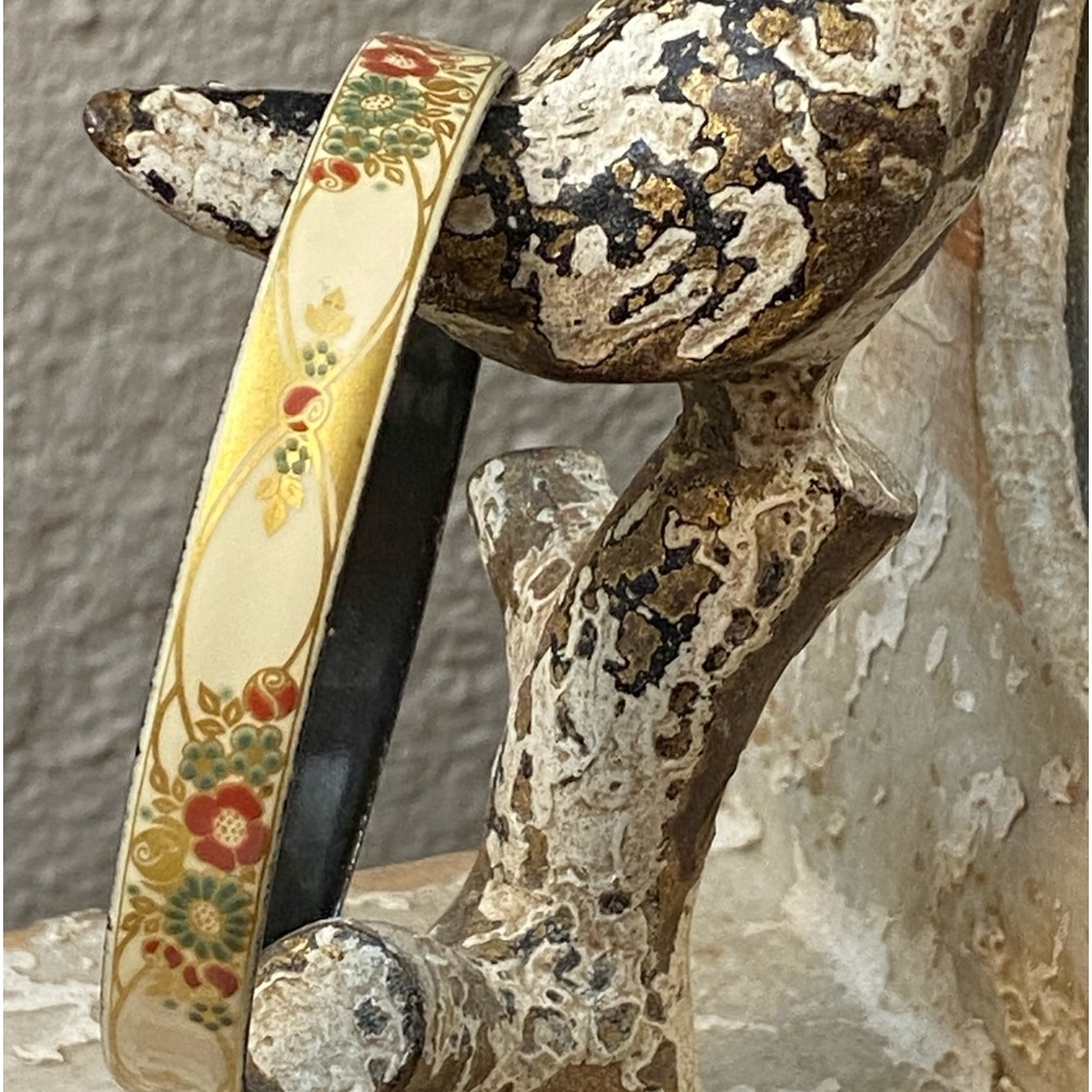 Michaela Frey Original Signed Cloisonné Bangle Bracelet & Brooch - Picture 6 of 14